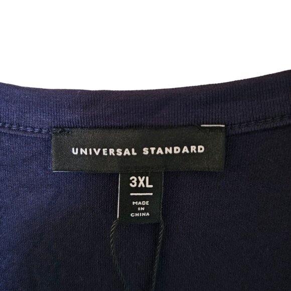 Universal Standard Blue Slouchy V-Neck T Shirt Size 3XL NWT Rayon - Picture 6 of 9